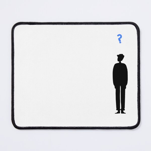 Item preview, Confused Man Silhouette with Blue Question Mark Minimalist Artwork designed and sold by somimalikkk.