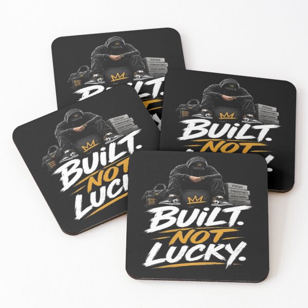 Item preview, Built Not Lucky  Motivation Discipline and Hard Work Fitness Design designed and sold by v6ziix.