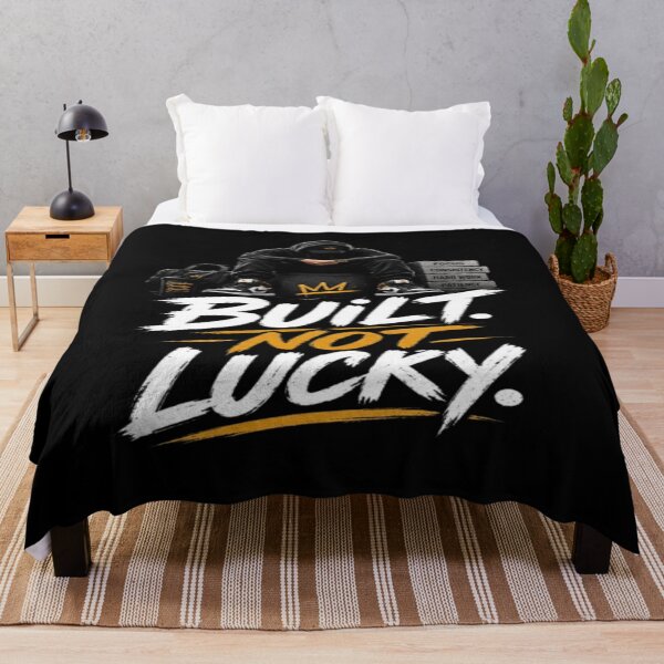 Item preview, Built Not Lucky Motivation Discipline and Hard Work Fitness Design designed and sold by v6ziix.