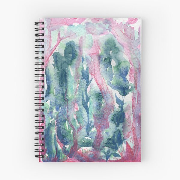 Item preview, Dreamy Pink Forest Watercolor designed and sold by DzinkaDreamArt.