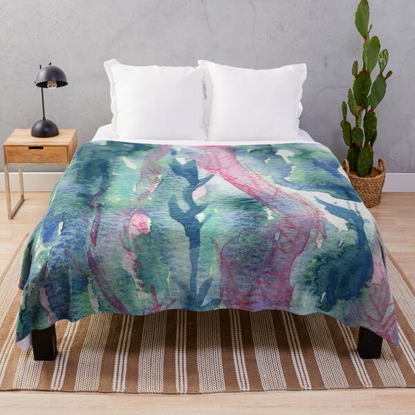 Item preview, Dreamy Pink Forest Watercolor designed and sold by DzinkaDreamArt.