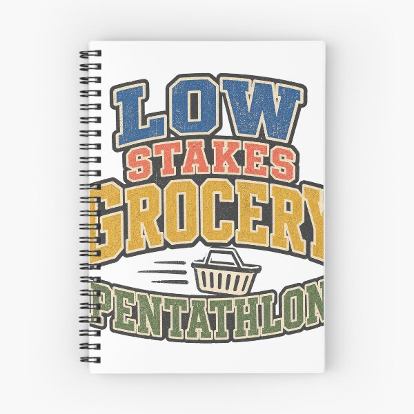 Item preview, Low Stakes Grocery Pentathlon Badge designed and sold by aihrgdesign.