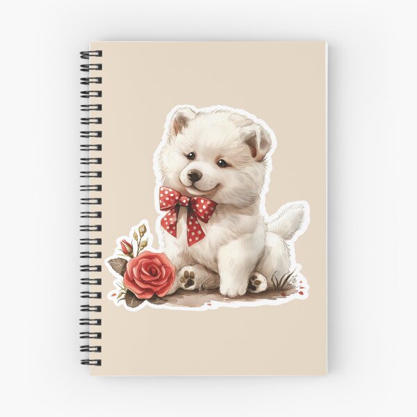 Item preview, Samoyed with a Red Rose designed and sold by Erika Kaisersot.