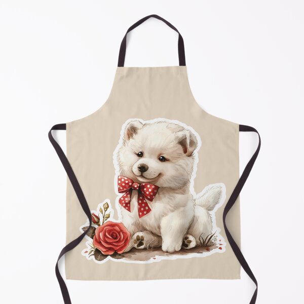 Item preview, Samoyed with a Red Rose designed and sold by Erika Kaisersot.