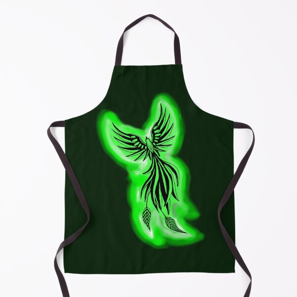 Item preview, Green Neon Phoenix - Luminous Firebird Fantasy Art designed and sold by URSM.