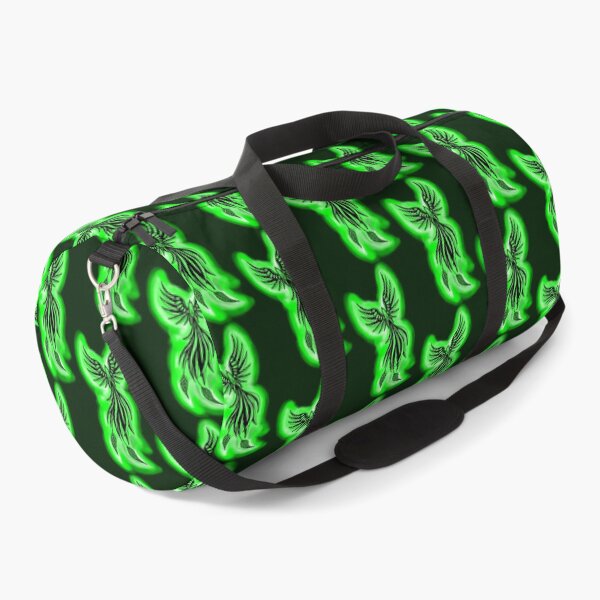 Item preview, Green Neon Phoenix - Luminous Firebird Fantasy Art designed and sold by URSM.