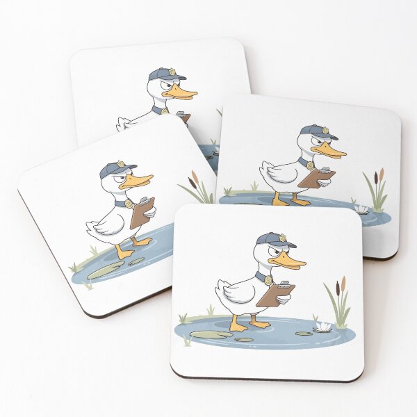 Item preview, Very Official Duck Inspector on Duty Cartoon Art designed and sold by PictorialWhimsy.