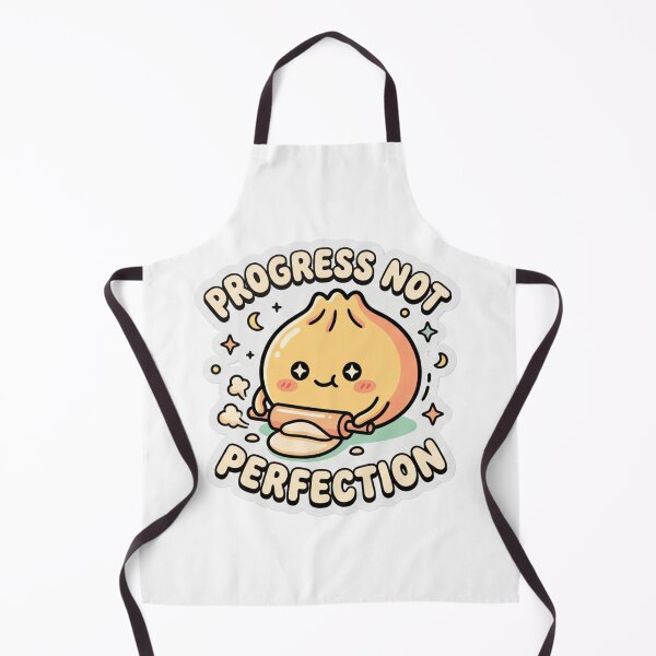 Item preview, Progress Not Perfection Cute Dumpling Rolling Dough Pun designed and sold by Aedition.