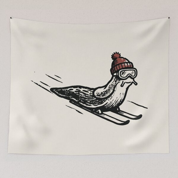 Item preview, Skiing Slug Winter Sports Beanie Goggles Vintage designed and sold by Amir Faysal.
