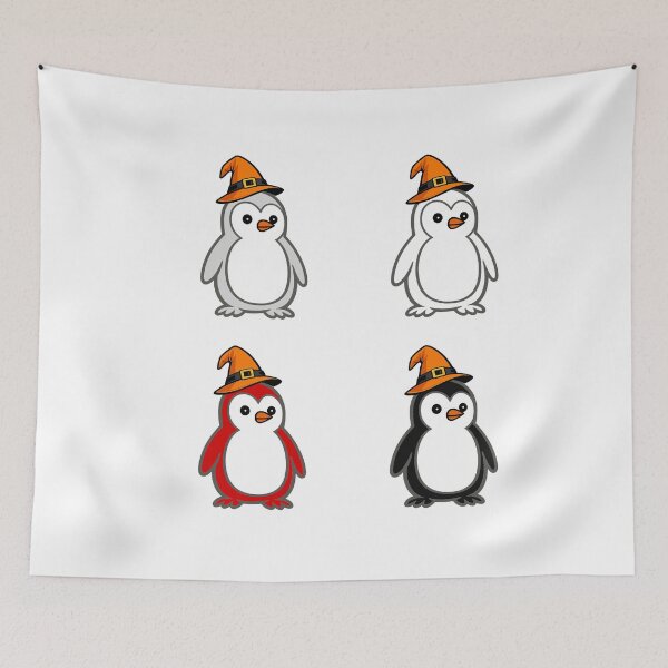 Item preview, Halloween Penguin Quartet | Clean Vector Mascot Set 10 designed and sold by Pippo-Penguin.