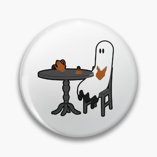 Item preview, Cute Ghost Having Tea – Spooky Halloween Illustration designed and sold by Rav3nArt.
