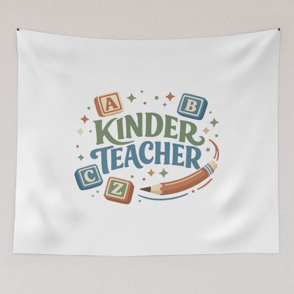Item preview, Kinder Teacher ABC Blocks – Early Education Gift designed and sold by stylishdzign.