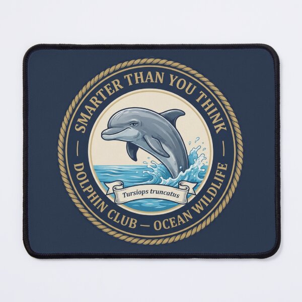 Item preview, Smarter Than You Think Dolphin Humor Badge designed and sold by CalmCapy Co.