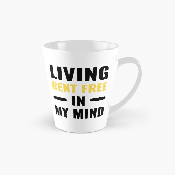 Item preview, Living Rent Free In My Mind Funny Bold Typography Quote designed and sold by Akkhay.