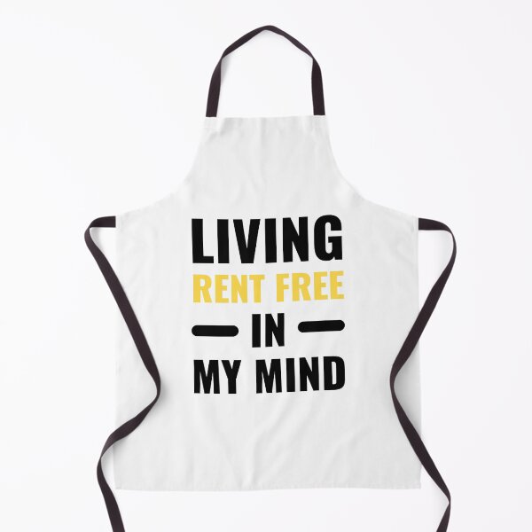 Item preview, Living Rent Free In My Mind Funny Bold Typography Quote designed and sold by Akkhay.