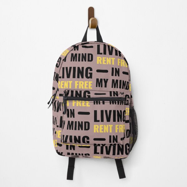 Item preview, Living Rent Free In My Mind Funny Bold Typography Quote designed and sold by Akkhay.