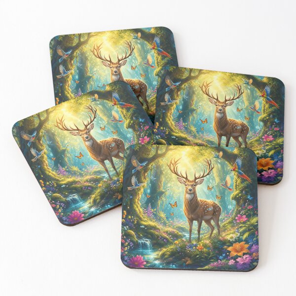 Item preview, Majestic Deer in Enchanted Forest Art designed and sold by LuisWorks.