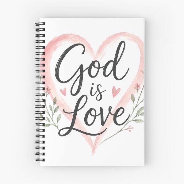 Item preview, God Is Love – Blush Floral Heart designed and sold by Stubblejumper Artworks.