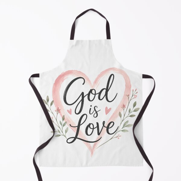 Item preview, God Is Love – Blush Floral Heart designed and sold by Stubblejumper Artworks.