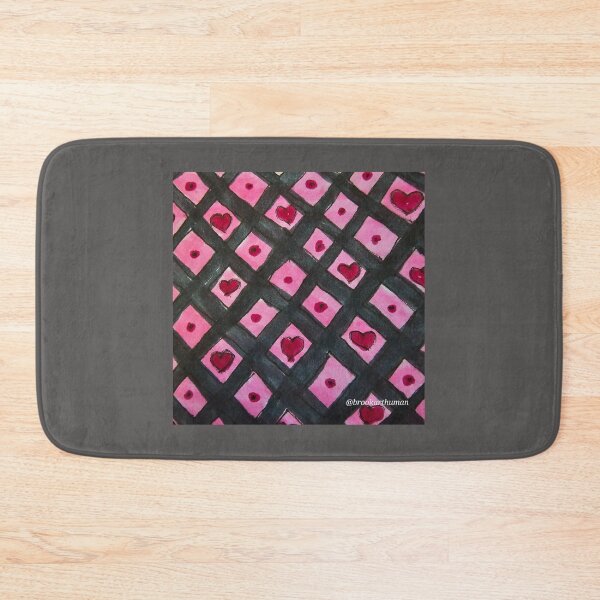 Item preview, Pink and Grey, Gridded Hearts Today designed and sold by DancingCreek.