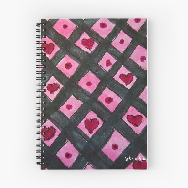 Item preview, Pink and Grey, Gridded Hearts Today designed and sold by DancingCreek.