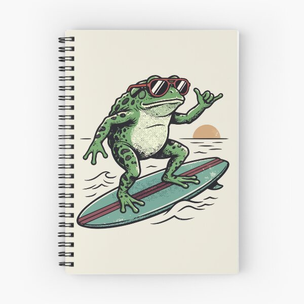 Item preview, Surfing Frog Retro Sunset Surfboard Sunglasses Shaka designed and sold by Amir Faysal.