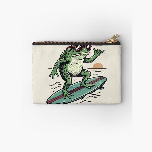 Item preview, Surfing Frog Retro Sunset Surfboard Sunglasses Shaka designed and sold by Amir Faysal.
