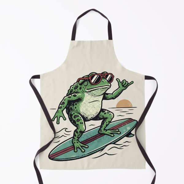 Item preview, Surfing Frog Retro Sunset Surfboard Sunglasses Shaka designed and sold by Amir Faysal.