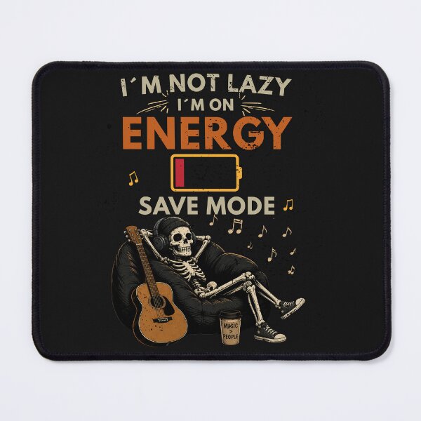 Item preview, I'm Not Lazy I'm On Energy Save Mode Funny Music Shirt designed and sold by Joyful-Pixel.