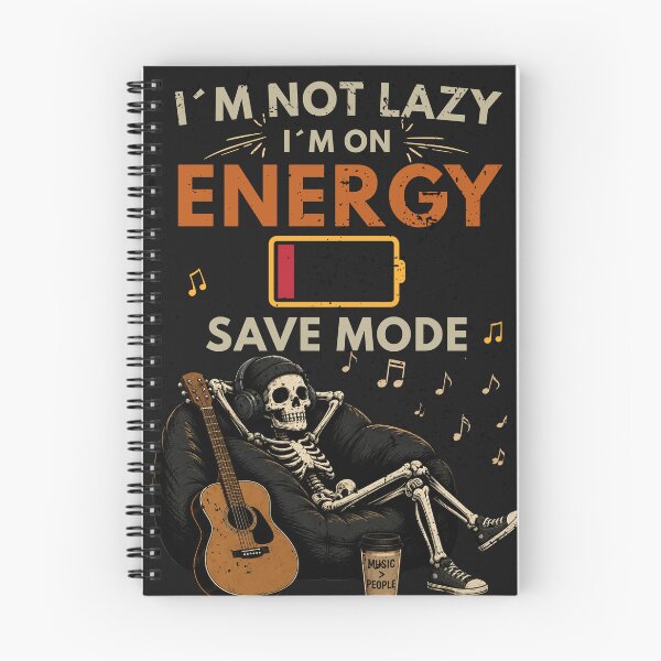 Item preview, I'm Not Lazy I'm On Energy Save Mode Funny Music Shirt designed and sold by Joyful-Pixel.