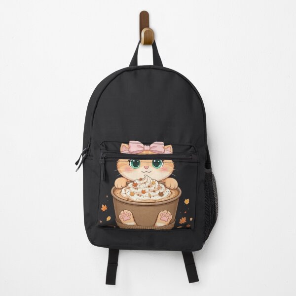 Item preview, Cute Fall Pumpkin Spice Latte Cat Autumn Cozy Coffee designed and sold by Moody Vibes Studio.