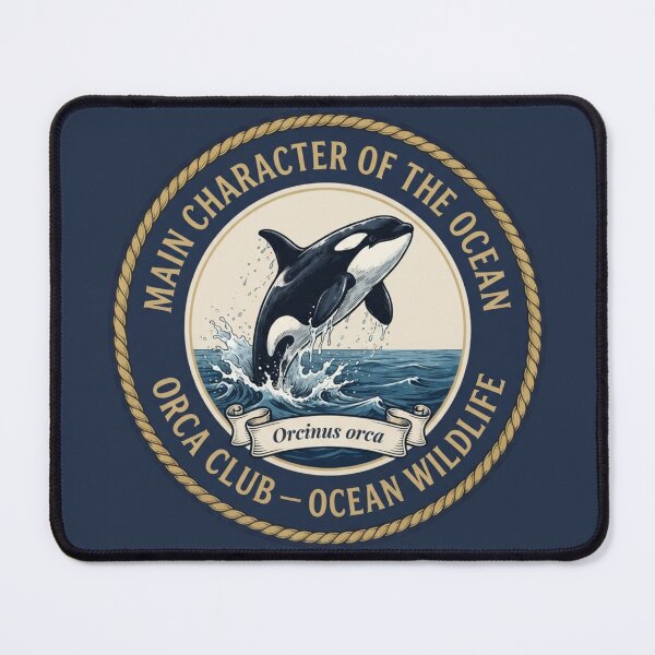 Item preview, Main Character Of The Ocean Orca Badge designed and sold by CalmCapy Co.