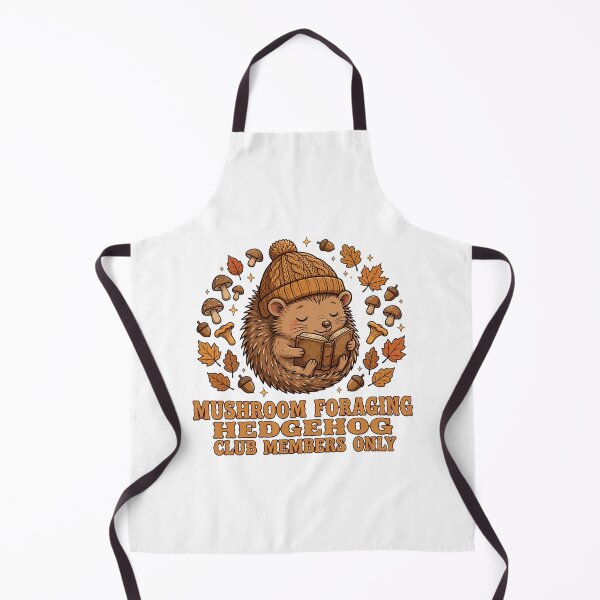 Item preview, Mushroom Foraging Hedgehog Club Members Only - Cute Cottagecore Book Lover Hedgehog with Beanie designed and sold by PrettyCrypt.
