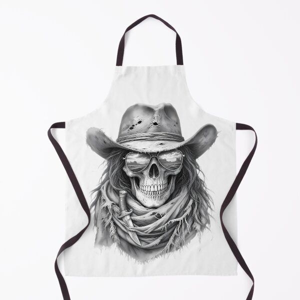 Item preview, Cowboy Skull with Sunglasses, Dagger, and Bandana designed and sold by Linework Studio.