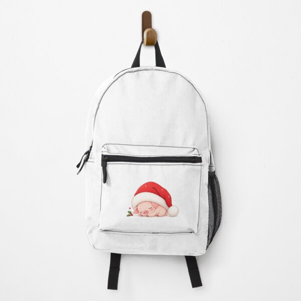 Item preview, Cute Sleeping Piglet in Oversized Santa Hat – Christmas Cartoon designed and sold by mayatA-rt.