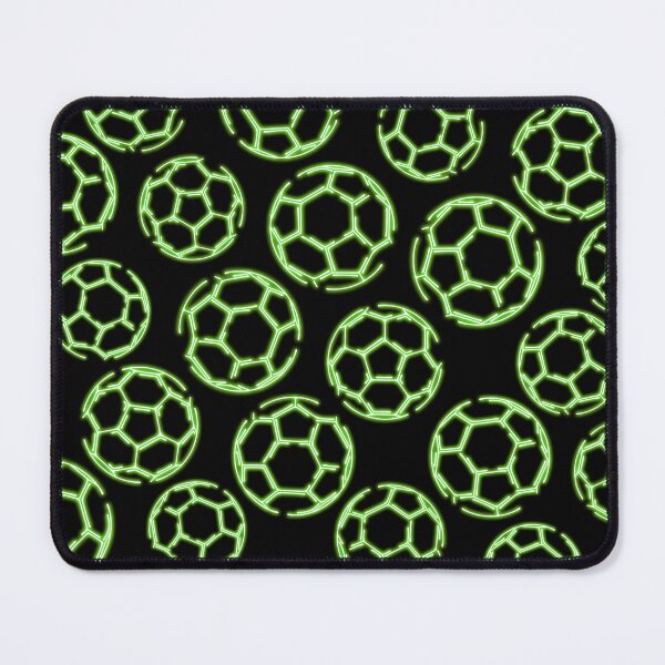 Item preview, Bright green neon glow line art sketch soccer balls designed and sold by katzdzynes.