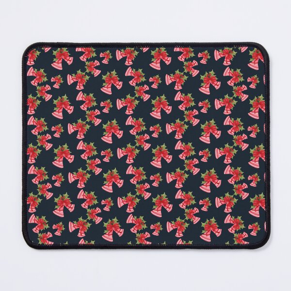 Item preview, Christmas Bells with Red Bow and Berries Dark Blue designed and sold by JasmineGDesigns.