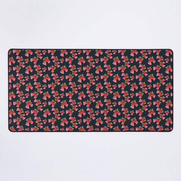 Item preview, Christmas Bells with Red Bow and Berries Dark Blue designed and sold by JasmineGDesigns.