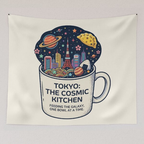 Item preview, Tokyo The Cosmic Kitchen Feeding The Galaxy Ramen Mug designed and sold by Amir Faysal.