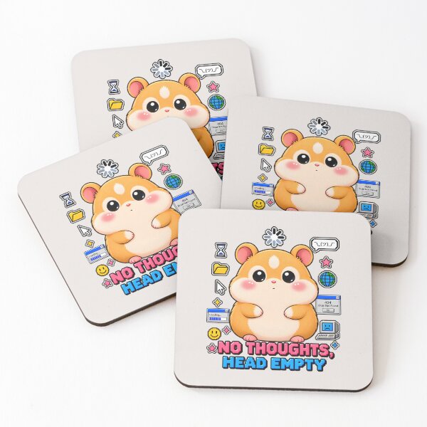 Item preview, No Thoughts Head Empty Hamster | Cute Y2K Meme Aesthetic designed and sold by Pick'n Quick.