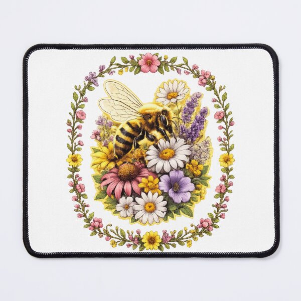 Item preview, Golden Glow Honey Bee Floral Wreath designed and sold by Witch Joseph.