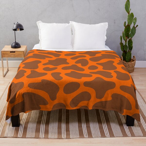 Item preview, Modern Graphic Cow Print Pattern | Bright Orange designed and sold by Frohyou.