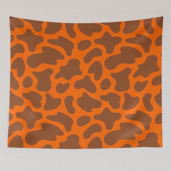 Item preview, Modern Graphic Cow Print Pattern | Bright Orange designed and sold by Frohyou.
