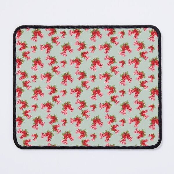 Item preview, Christmas Bells with Red Bow and Berries Light Green designed and sold by JasmineGDesigns.