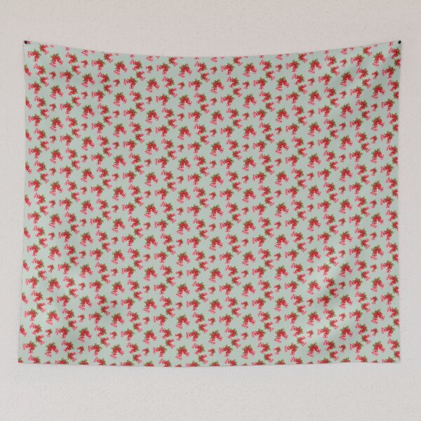 Item preview, Christmas Bells with Red Bow and Berries Light Green designed and sold by JasmineGDesigns.