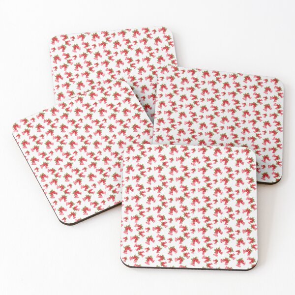 Item preview, Christmas Bells with Red Bow and Berries Off White designed and sold by JasmineGDesigns.