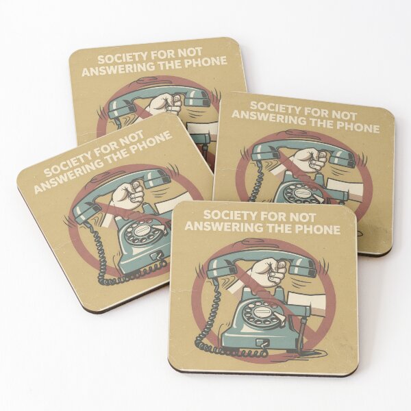 Item preview, Society for Not Answering the Phone Retro Poster designed and sold by PictorialWhimsy.