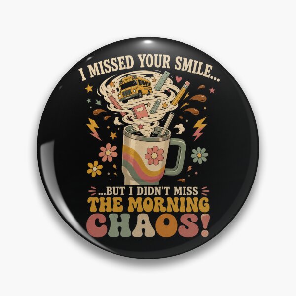 Item preview, Missed Your Smile,Funny Teacher Coffee Morning Chaos Retro Tumbler Design designed and sold by Crystal-Tree.
