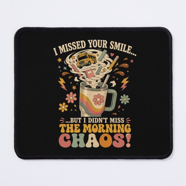 Item preview, Missed Your Smile,Funny Teacher Coffee Morning Chaos Retro Tumbler Design designed and sold by Crystal-Tree.