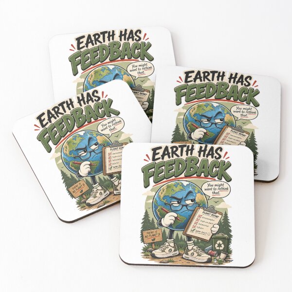 Item preview, Earth Has Feedback – Funny Eco Humor Sustainability Design designed and sold by Kakitto.